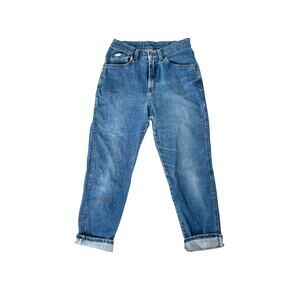 VTG Lee Original High Waisted Relaxed Mom Jeans Distressed Broken-In Sz 8P